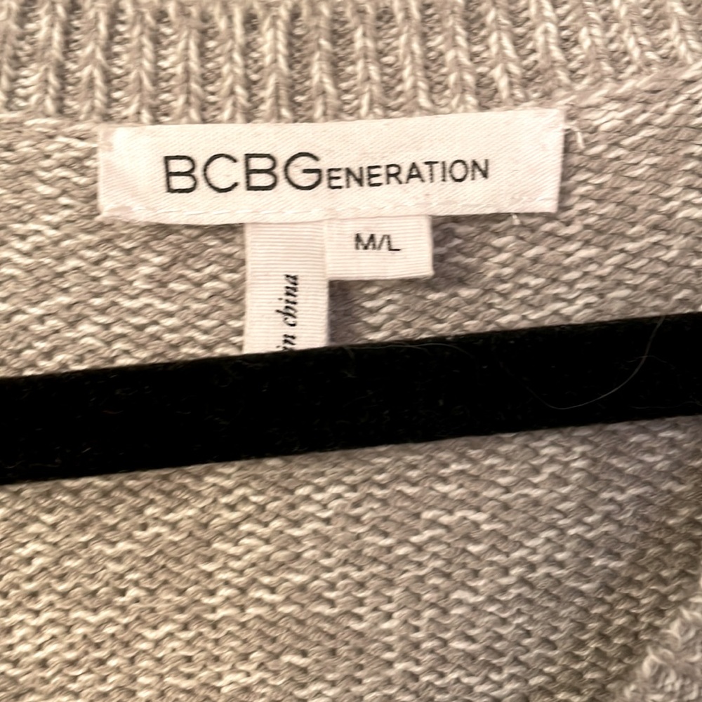 Bcbgeneration Light Gray Asymmetrical Sweater - image 5